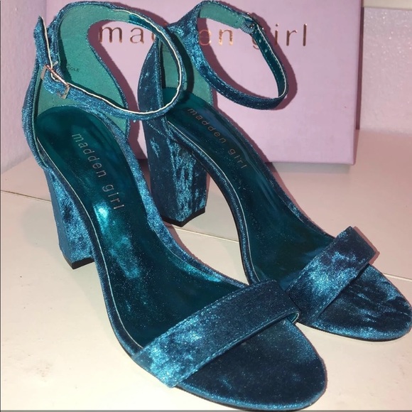 Madden Girl Shoes - GORG Velvet Ocean Blue Madden Girl Heels!
